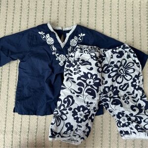 Vintage Baby GAP Navy and White Set